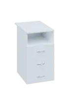 CKC 1 - 74 kontejner přístavný, 3-zásuvkový/nika, deska 18 mm, centrální zámek, bílá